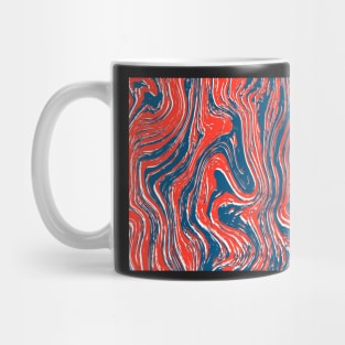 Marbled Red, White, and Blue Mug